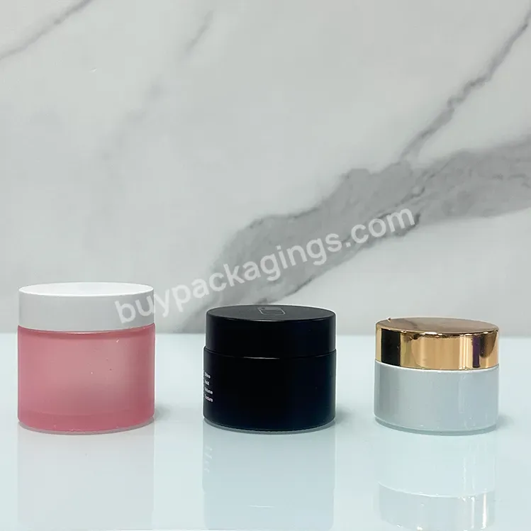 30ml 50ml Face Cream Jar Customize Logo Pink Serum Essencial Oil Glass Bottle Set And White Lid - Buy 2oz Cream Jar,Glass Cosmetic Cream Jar,Skin Care Package.