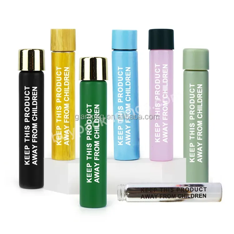 30ml 50ml Glass Vials Air Tight Leak Proof Round Flat Bottom Borosilicate Glass Rolled Tube With Child Resistant Cap