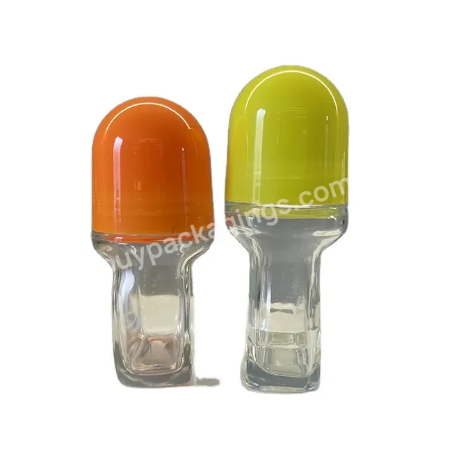 30ml 50ml Transparent Glass Roll On Ball Bottle Glass Ball Glass Bottle