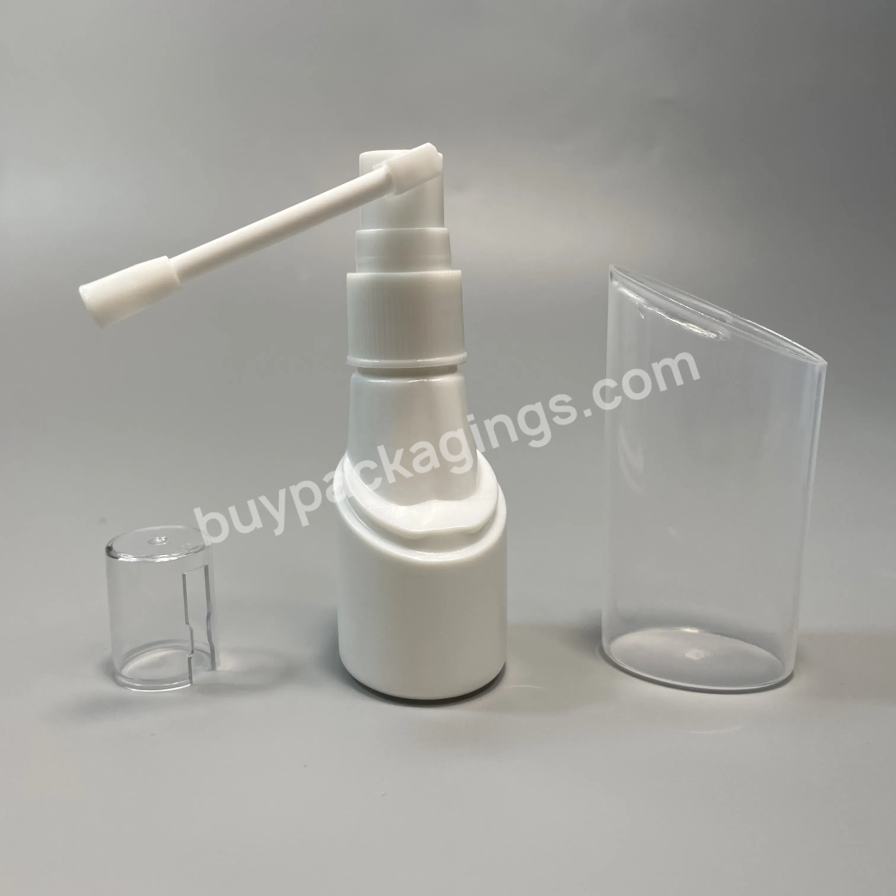 30ml 50ml White Plastic Nasal Throat Spray Bottle Mouth Oral Spray Bottles With Long Nozzle