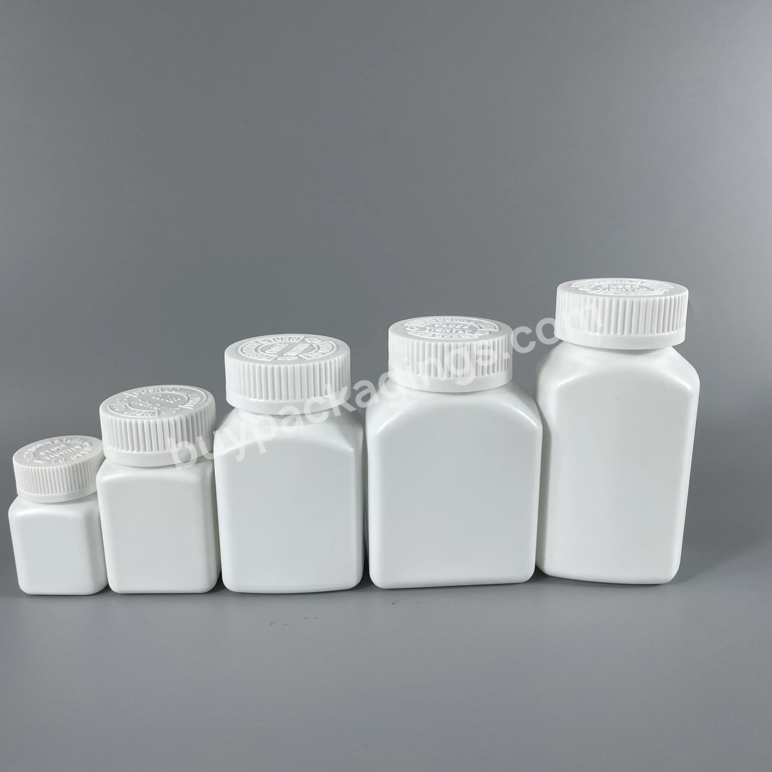 30ml 60ml 100ml 120ml 150ml Empty Hdpe Plastic Square Medicine Bottle For Packaging Pill Capsule Wholesale