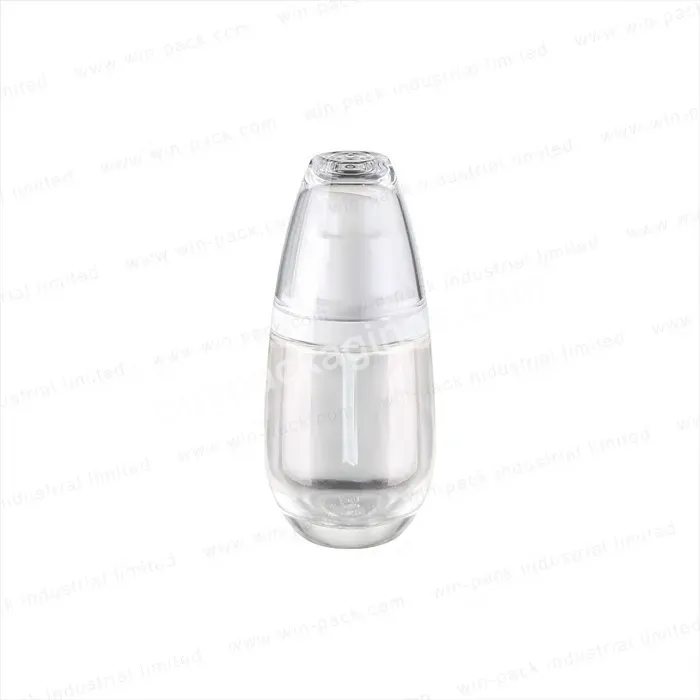 30ml 60ml 120ml Glass Lotion Bottle Circle Shape Transparent Glass Container For Skincare White Ball Special Design