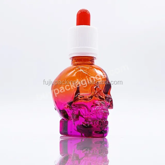 30ml 60ml 120ml Gradient Red Skull Shaped Essence Oil Bottle 1oz 2oz 4oz