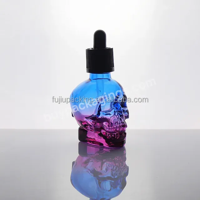 30ml 60ml 120ml Gradient Red Skull Shaped Essence Oil Bottle 1oz 2oz 4oz