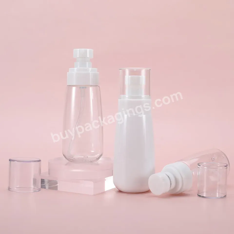 30ml 60ml 80ml 100ml Mist Spray Oval Pump Petg Traveling Bottle Set Lotion Toner Bottle Face Washing Spray Bottle