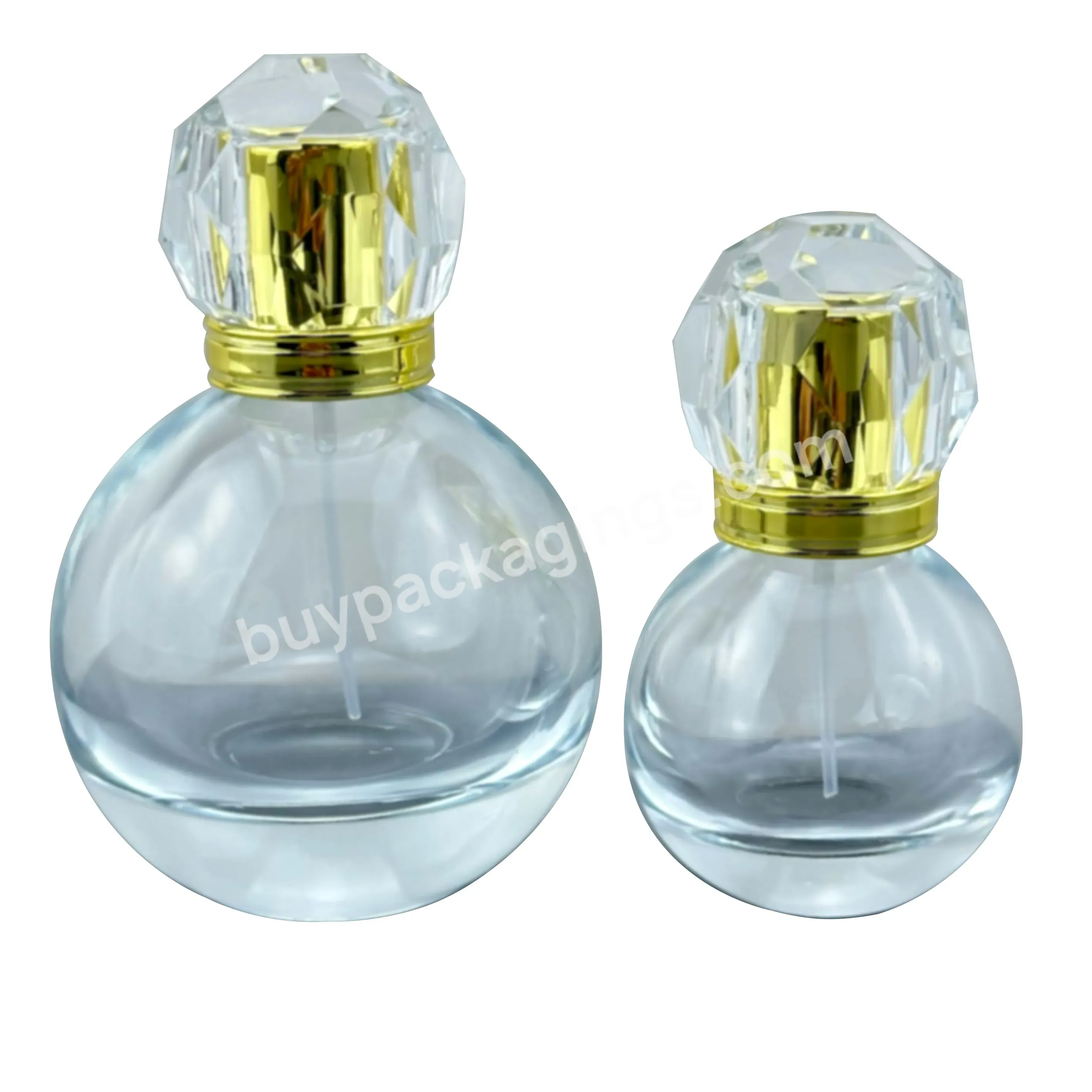 30ml 75ml Ball Shape Clear Glass Empty Perfume Bottle Crystal Perfume Bottle Fragrance Bottle Package