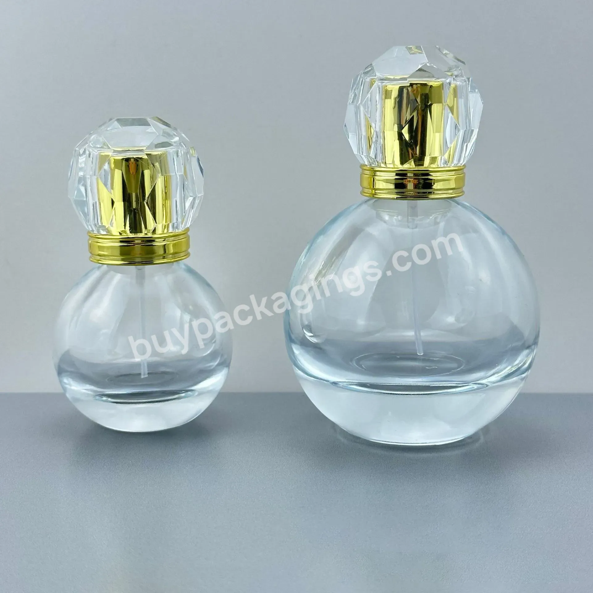 30ml 75ml Ball Shape Clear Glass Empty Perfume Bottle Crystal Perfume Bottle Fragrance Bottle Package