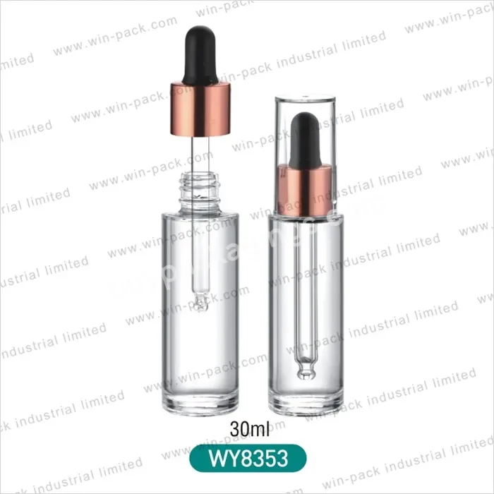 30ml 80ml Serum Dropper Pump Bottle Rose Gold Cosmetic Glass For Essential Oil 30ml Cosmetic Packaging Screen Printing