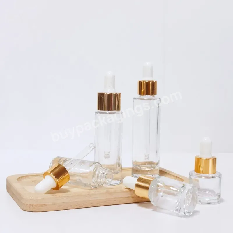 30ml Clear Transparent Glass Dropper Bottles Essential Oil Glass Dropper Bottle For Cosmetic Packaging