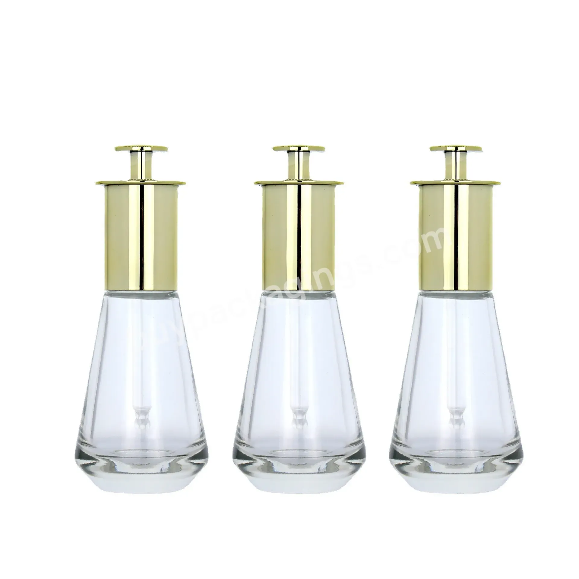 30ml Cone Shape Essential Oil Glass Dropper Bottle Press On Face Serum Bottle Oil Serum Bottle