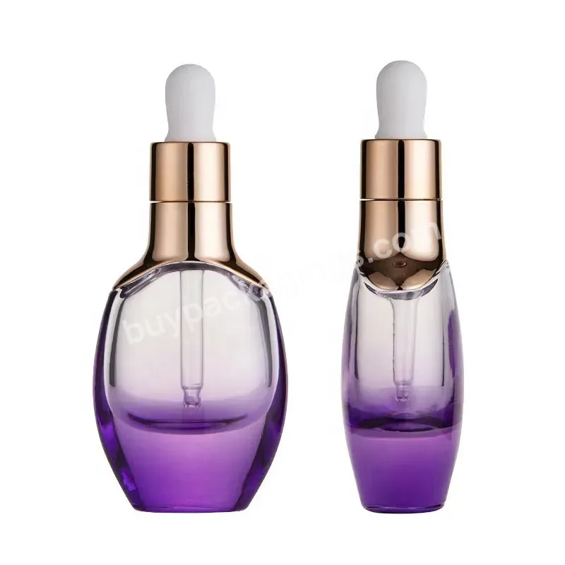 30ml Cosmetic Clear Serum Essential Oil Glass Dropper Bottle Eco Friendly Cosmetic Containers Wholesale