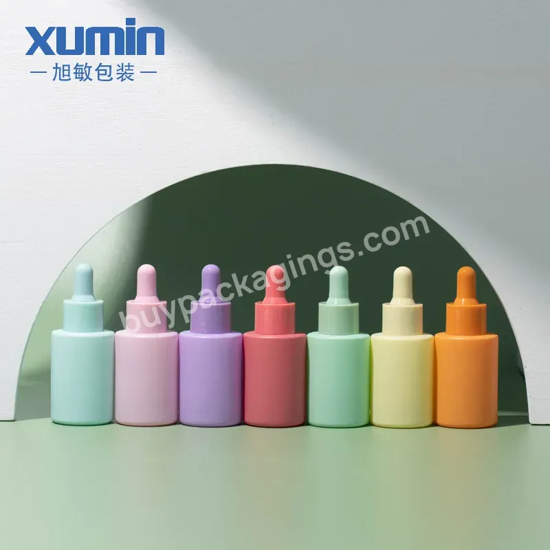 30ml Cosmetic Cylinder Glass Dropper Luxury Essential Oil In Dropper Bottle High Quality Glass Dropper Bottle