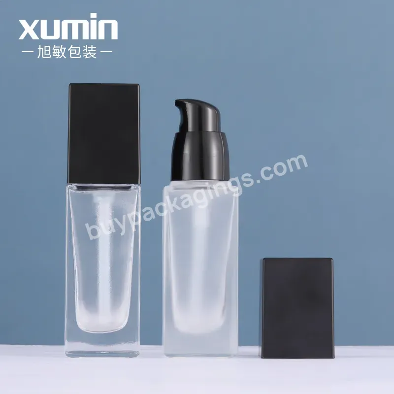 30ml Foundation Bottle Luxury Cosmetic 1oz Empty Foundation Bottle With Pump Custom Private Label Liquid Foundation Packaging