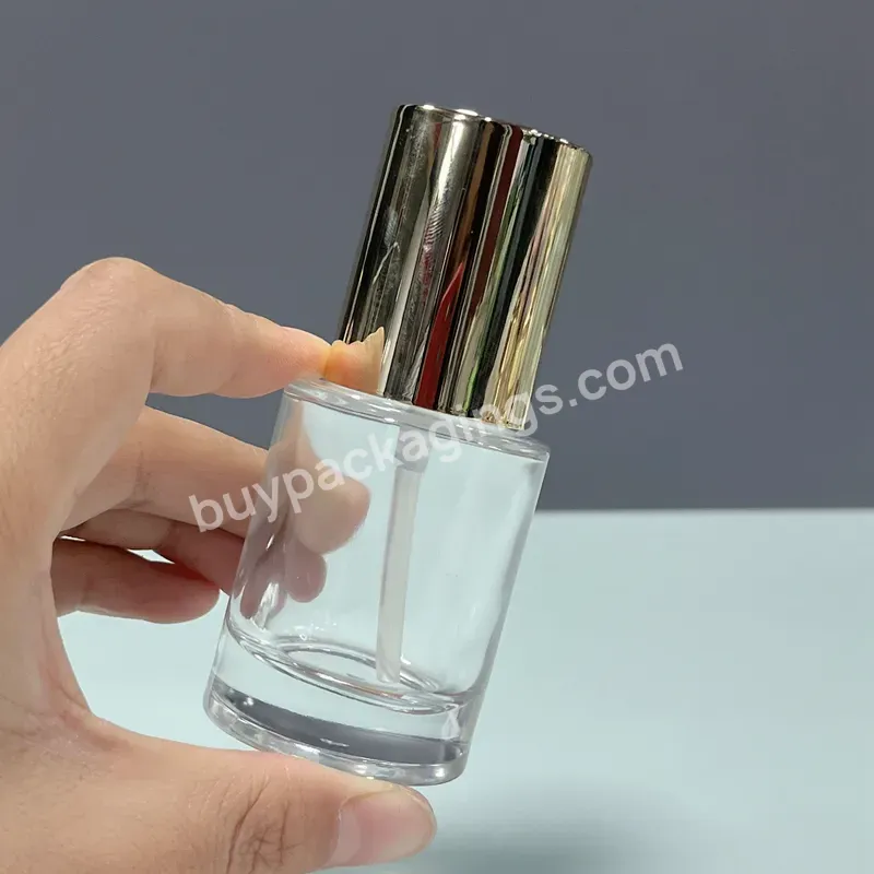 30ml Glass Cosmetic Round Essential Oil Pump Bottle Skin Care Custom Cream Lotion Pump Bottle Oil Container Bottle