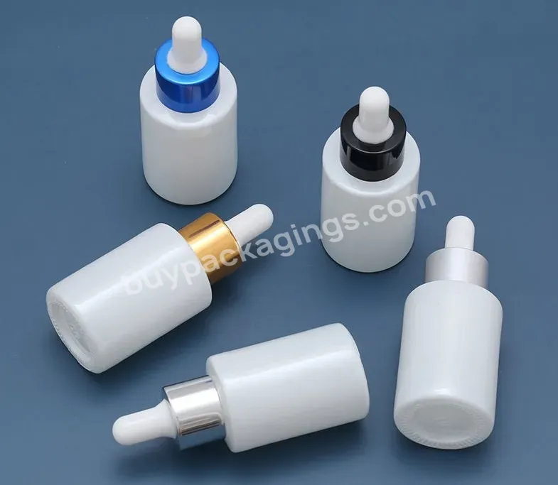 30ml Glass Dropper Bottle 1oz Skin Care Essence Bottle 30 Ml White Glass Dropper Bottle Essential Oil For Body Care