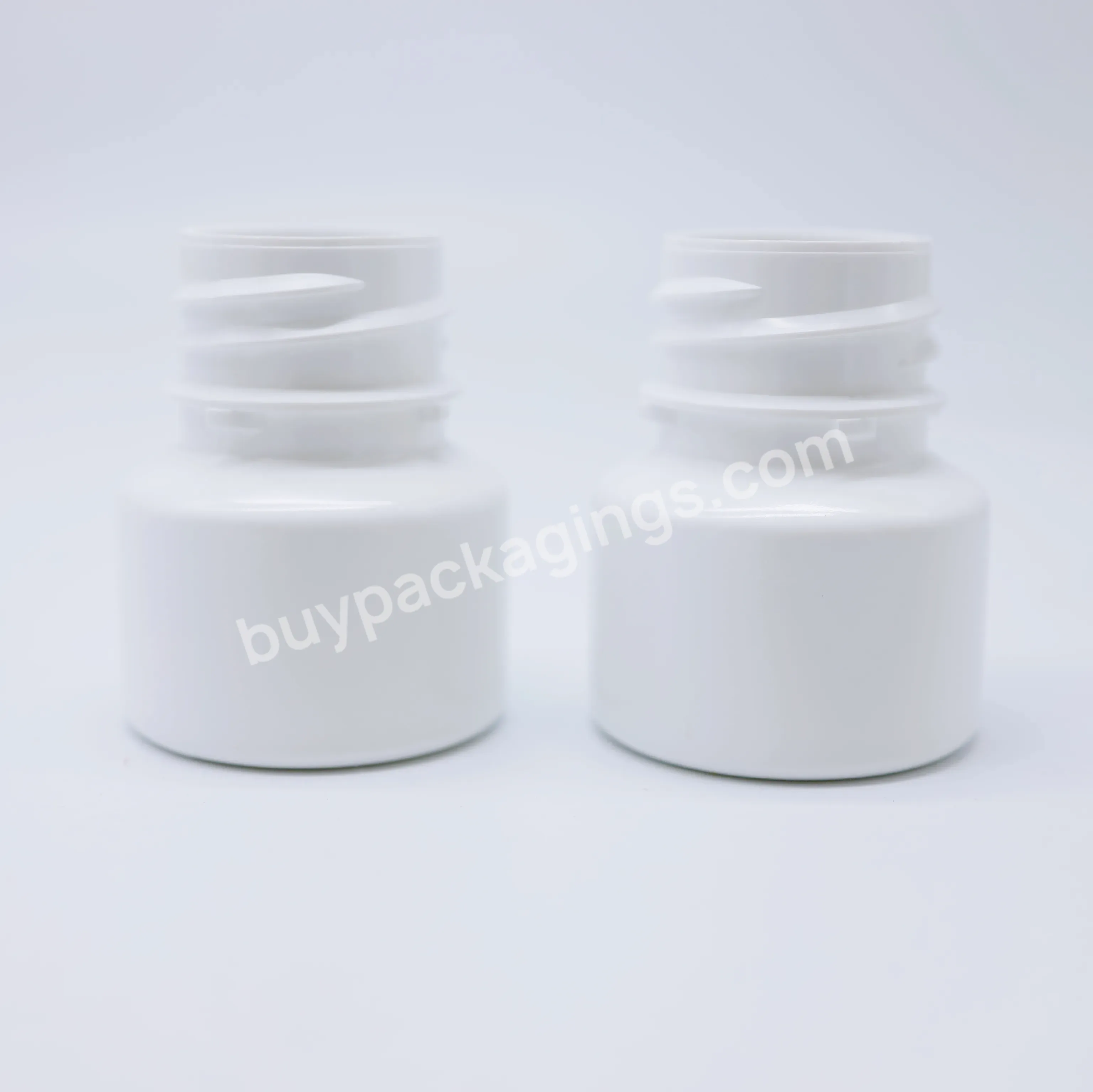 30ml Hdpe Small White Plastic Mini Vitamin Capsule Pill Medicine Vials Bottle With Heat Sealing Cap