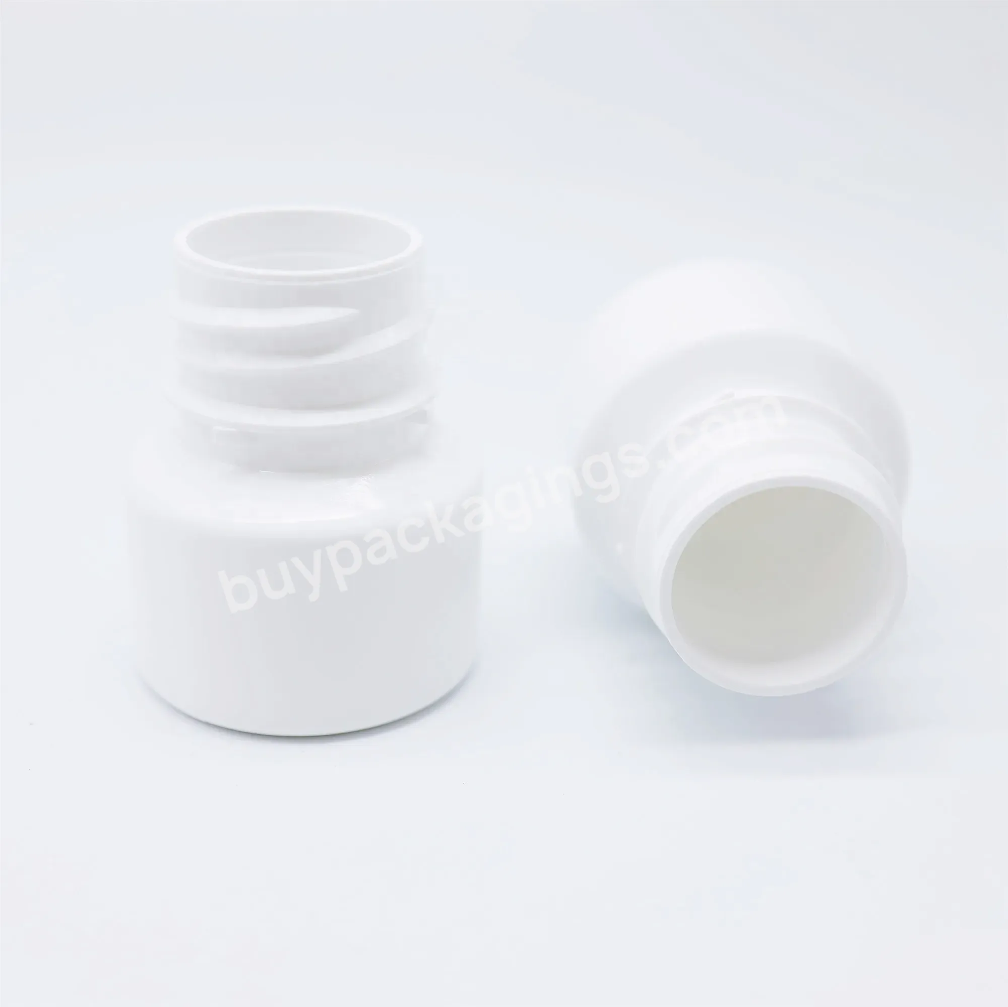 30ml Hdpe Small White Plastic Mini Vitamin Capsule Pill Medicine Vials Bottle With Heat Sealing Cap