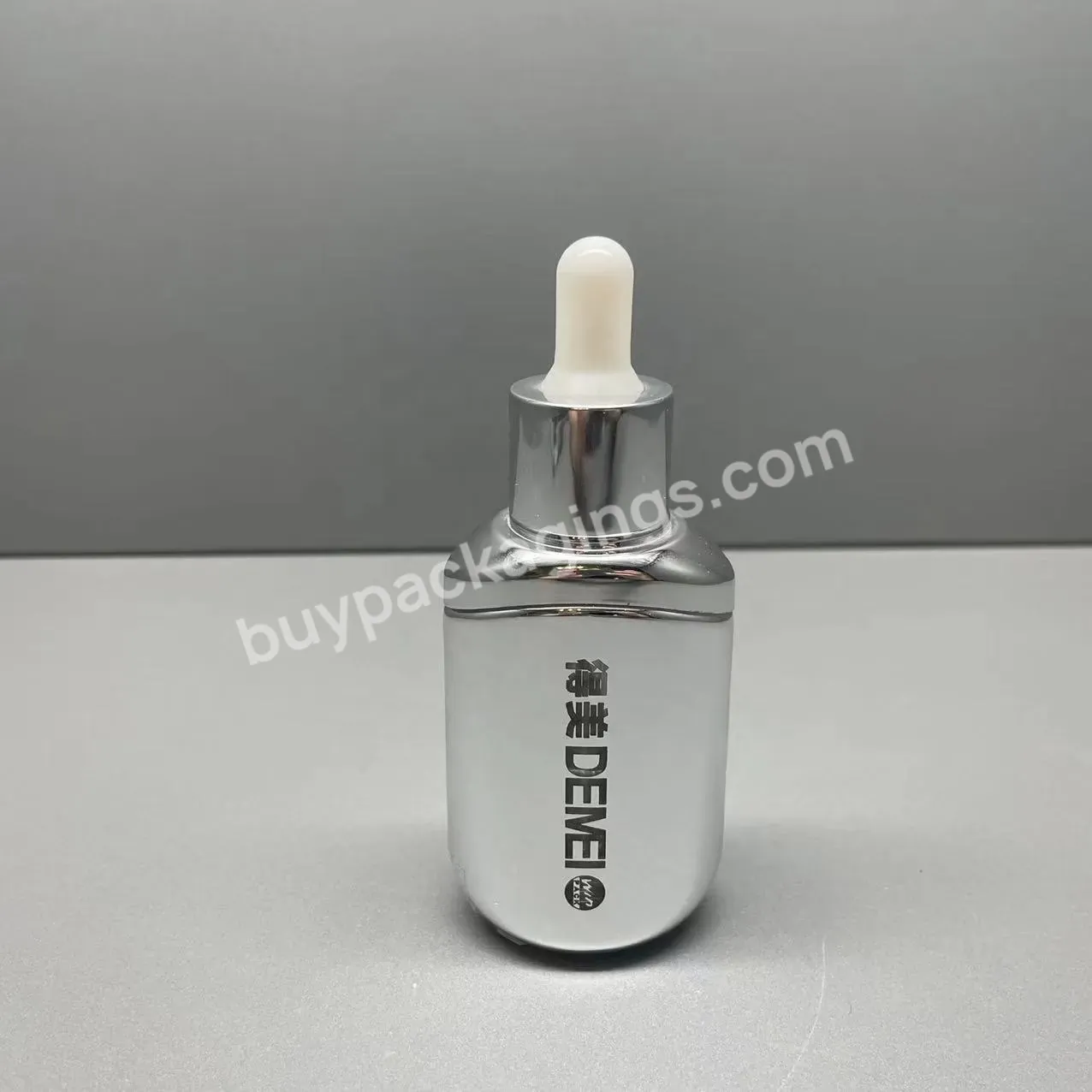 30ml Luxury Serum Glass Bottle With Gold Or Silver Dropper For Serum