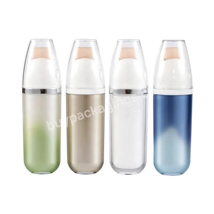 30ml Oval Shape Airless Pump Bottle Tube With Roll On Sponge Applicator For Concealer Foundation Liquid