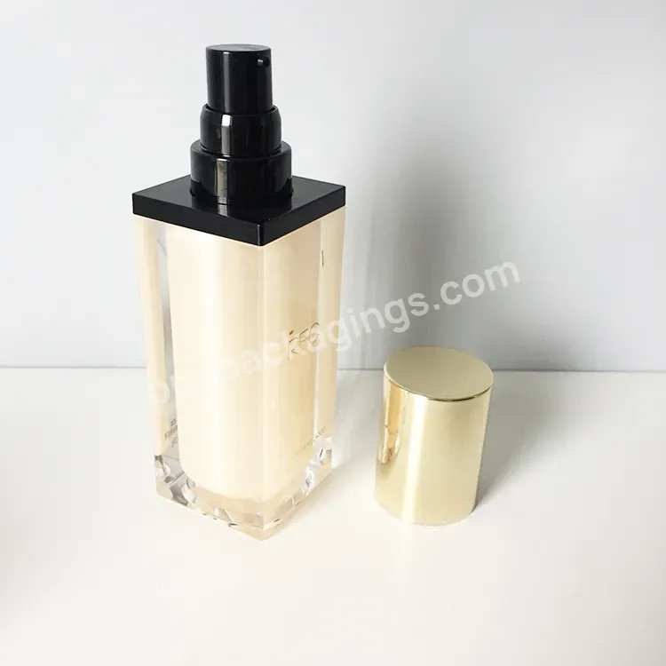 30ml Plastic Empty Square Face Skin Care Serum Airless Bottle