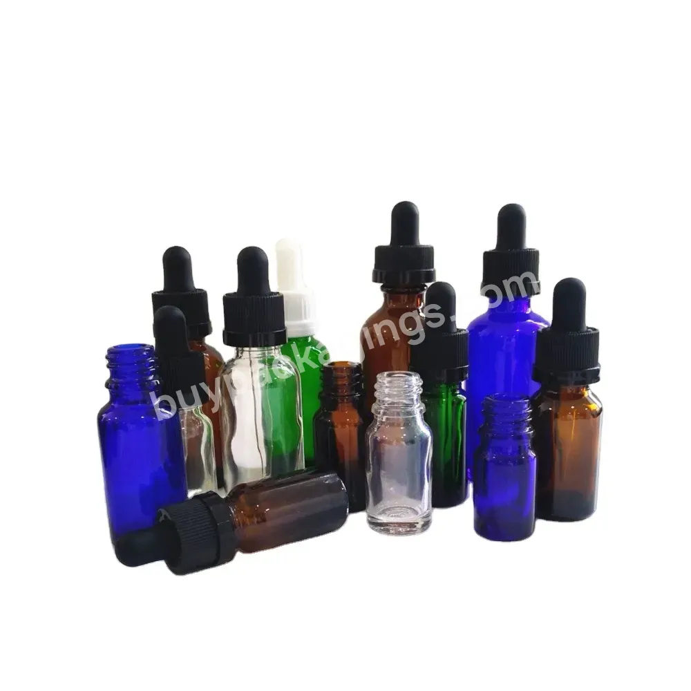 30ml Round White Glass Dropper Bottle Window Essential Oil Custom Glass Bottle With Dropper Packaging Bottle For Oil