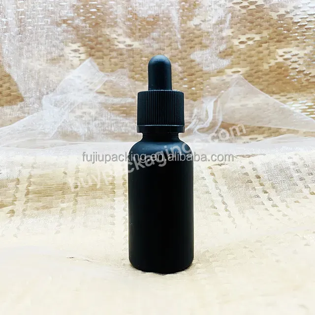 30ml Skincare Dropper Bottle Matte Black Frosted 30 Ml Serum Glass Bottle