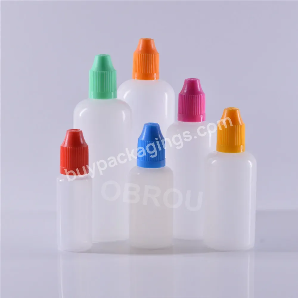 30ml Squeeze Oil Dropper Bottles 50ml 60ml Plastic Drop Bottle With Childproof Lid 100ml 120ml Ldpe Squeezed Bottles