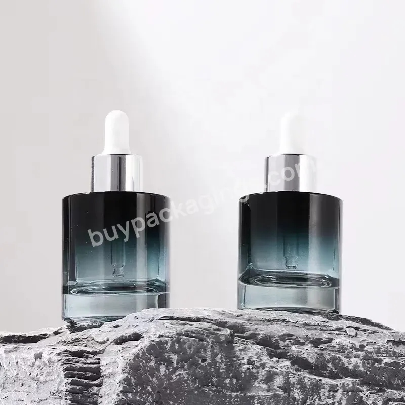 30ml Straight Round Essential Oil Bottle Wholesale Oil Dropper Bottle Thick Bottom Cosmetic Packaging