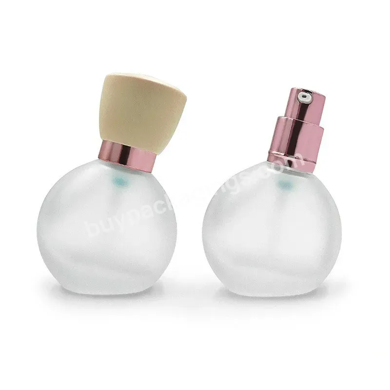 30ml Unique Shape Makeup Bottles Foundation Glass Bottle Fancy Lotion Pump Bottle