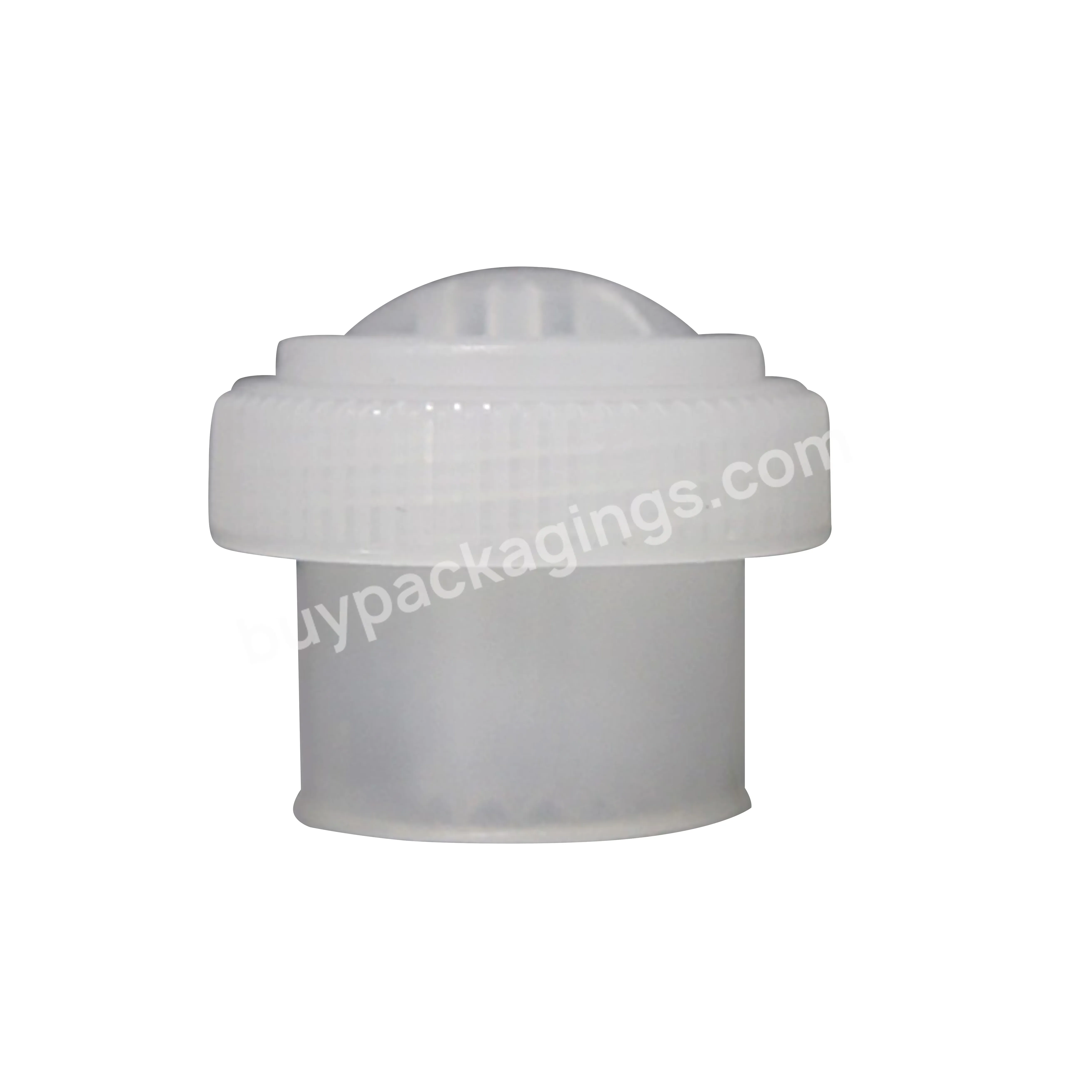 30mm Neck Size Wholesale Juice Powder Press-type Bottle Cap Clear Plastic Easy Pulling Cap For Beverage Mineral Water Bottle