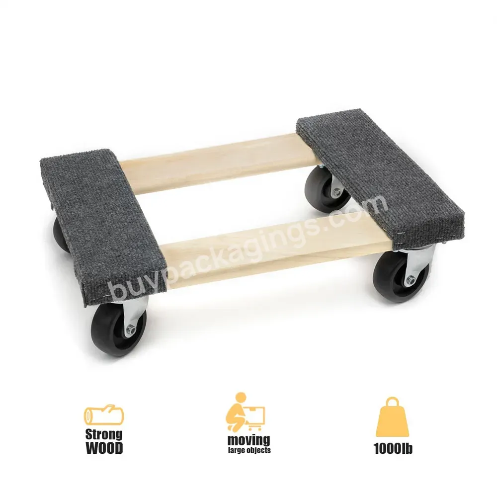 30"x18" Inch Carpeted End Hardwood Moving Furniture Dollies - Buy Carpeted Ends Furniture Dolly,Furniture Dollies,Moving Furniture Dollies.