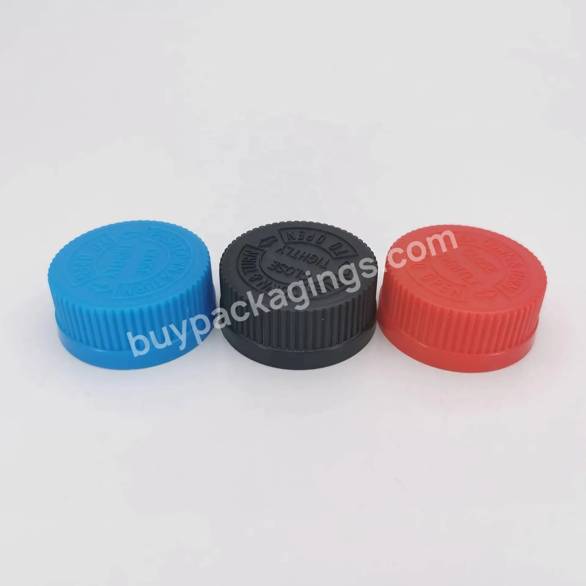 32mm 32/400 Blue Black Red Plastic Pp Child Proof Crc Cap Lid For Medicine Bottle