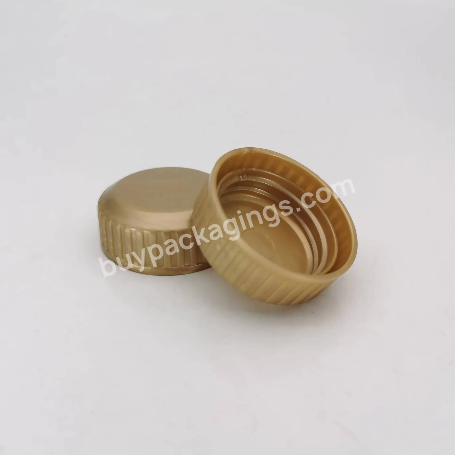 32mm 32/400 Two Double Layers Plastic Pp Ribbed Screw Cap Lid For Cosmetic Plastic Bottles