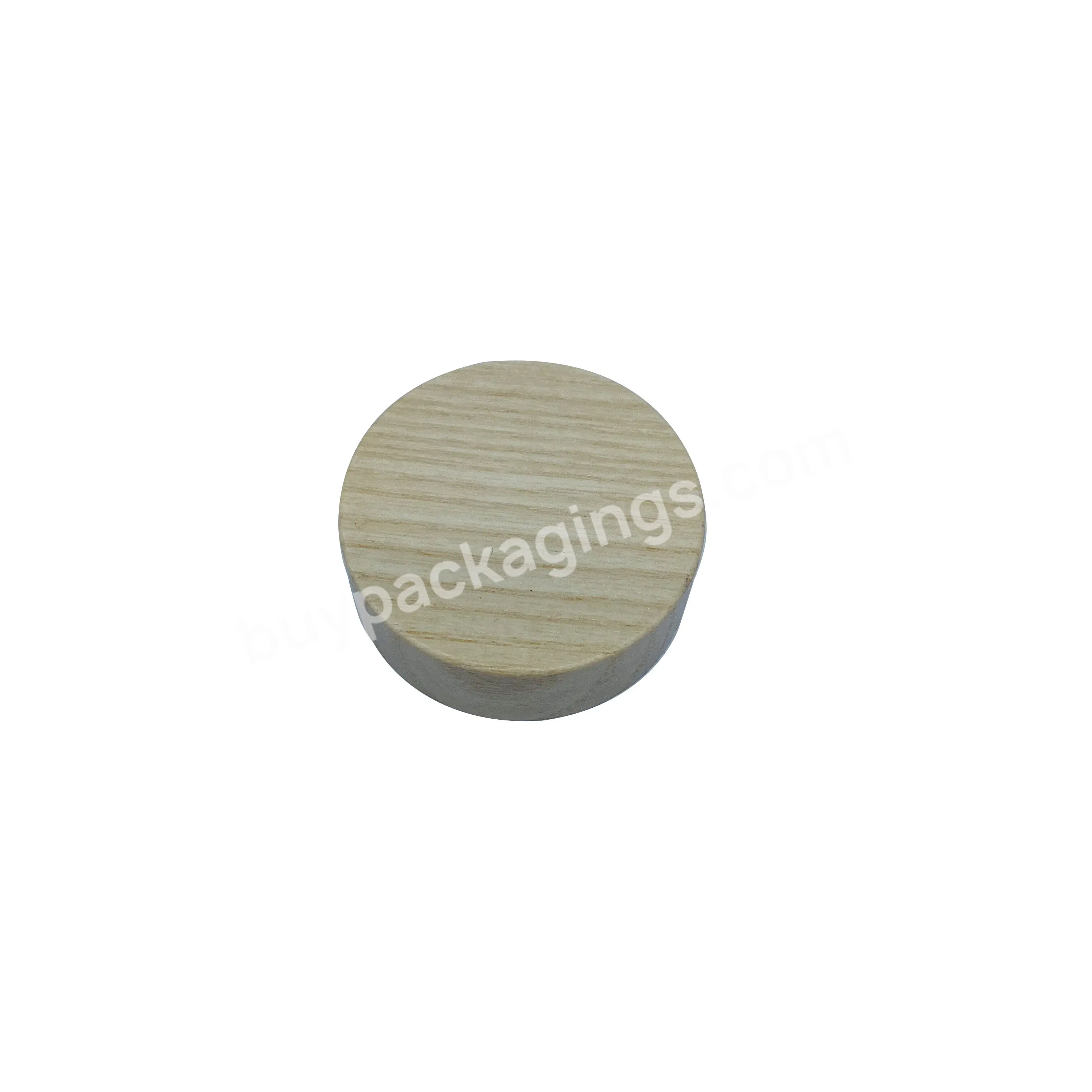 32mm 48mm White Pinewood Jar Cover With Varnish For Cosmetic Glass Jar Plastic Jar