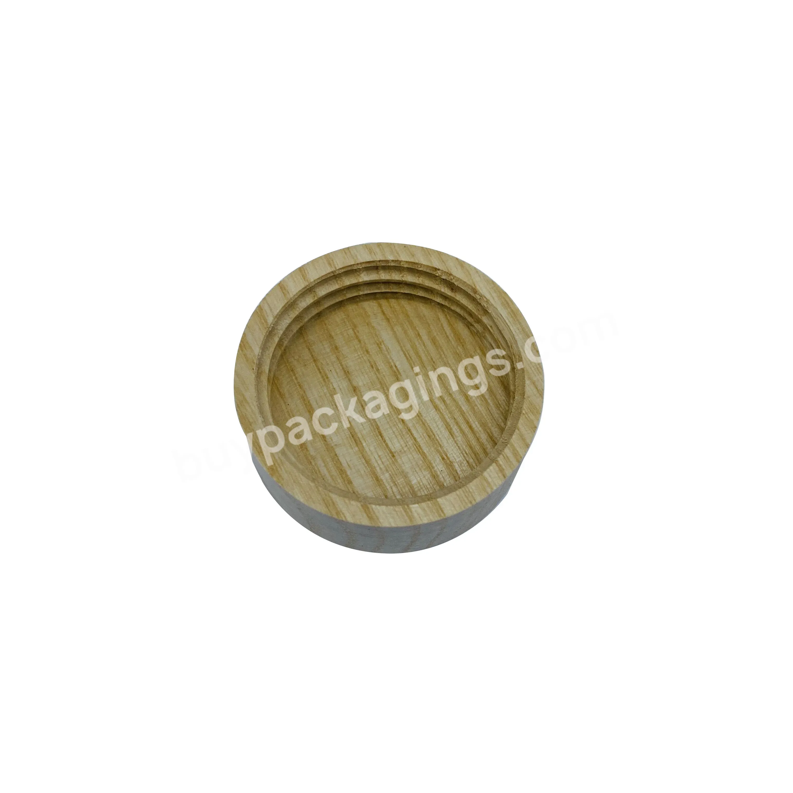 32mm 48mm White Pinewood Jar Cover With Varnish For Cosmetic Glass Jar Plastic Jar