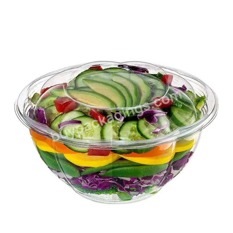 32oz Pet Clear Take Away Fruit Salad Bowl Disposable Plastic Round Food Bowl With Lid - Buy Pet Clear Take Away Fruit Salad Bowl,32oz Disposable Plastic Food Bowl With Lid,Take Away Salad Bowl.