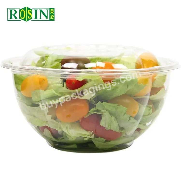 32oz Pet Clear Take Away Fruit Salad Bowl Disposable Plastic Round Food Bowl With Lid - Buy Pet Clear Take Away Fruit Salad Bowl,32oz Disposable Plastic Food Bowl With Lid,Take Away Salad Bowl.