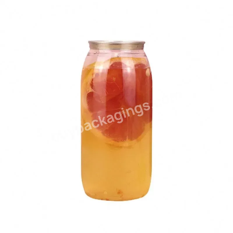 330ml Plastic Easy Open Can Plastic Bottle With A Pull Tab Aluminum Pop Top Can With Sealing Machine