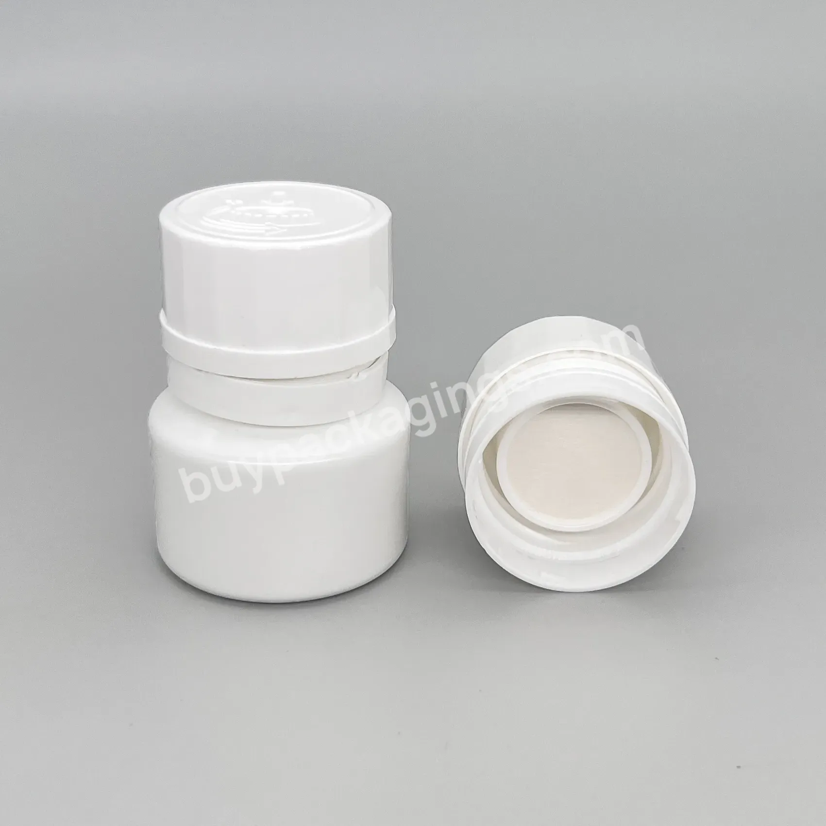 35 Ml Plastic Pill Bottle White Medicine Bottle With Crc Round Pill Containers