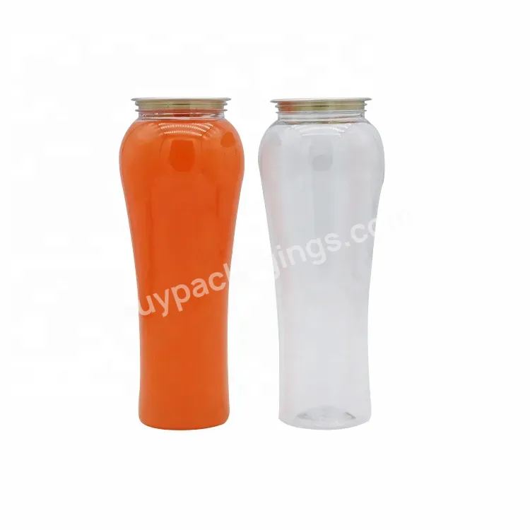 350 450 500ml Pet Plastic Transparent Beverage Can For Coffee