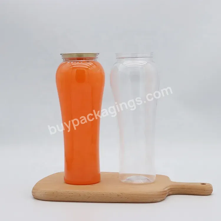 350 450 500ml Pet Plastic Transparent Beverage Can For Coffee