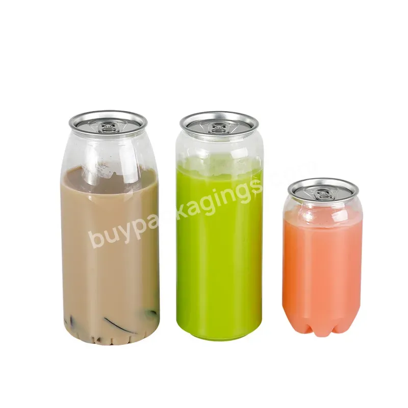 350 500 650 Ml Pop Top Can Transparent Plastic Empty Easy Open Pull Ring Lid Jars End Packaging Tuna Pet Cans For Food Canning