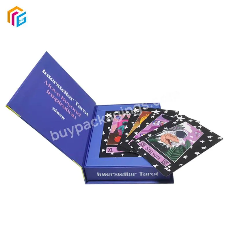 350 GSM coated paper durable tarot card printing custom design oracle affirmation cards deck with custom box