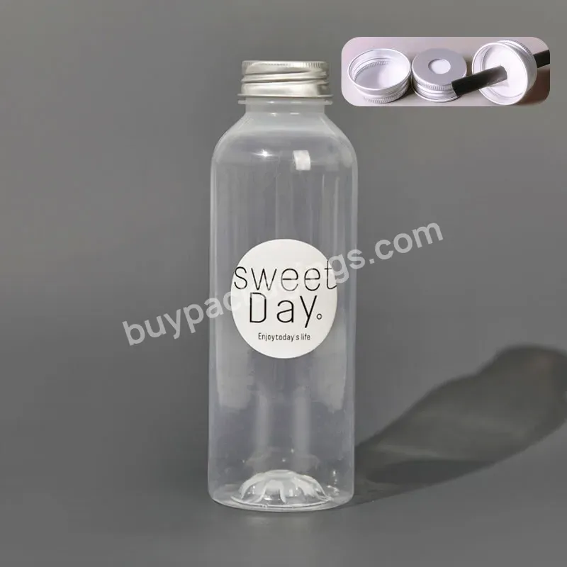 350ml 400ml 500ml 700ml Hot Selling Customize Pet Plastic Bear Shape Juice Bottle For Beverage With Cap And Straps