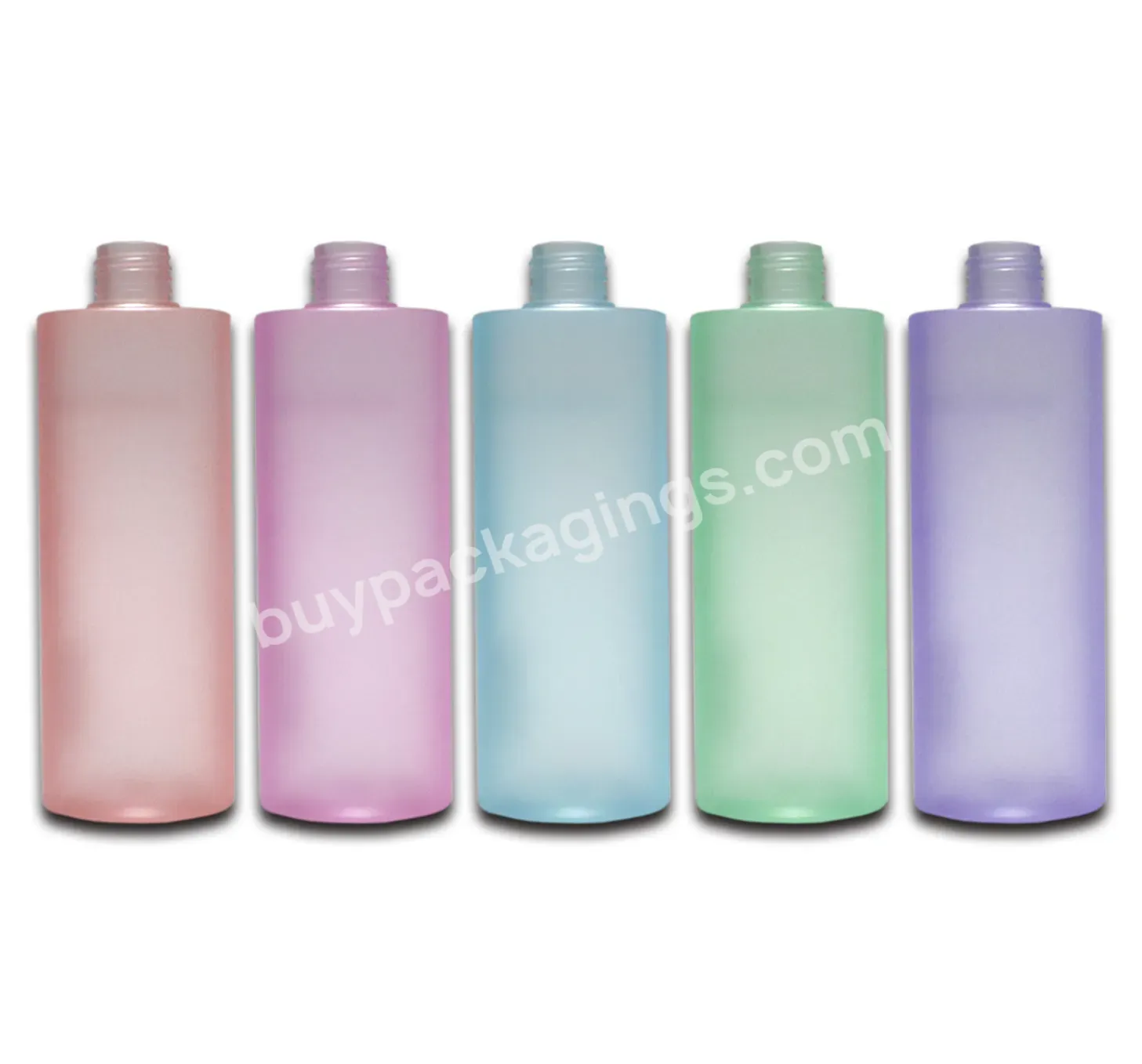 350ml Pet Blue Frosted Matte Plastic Shampoo Conditioner Body Moisturizing Cream Packaging Bottle With Black Pump