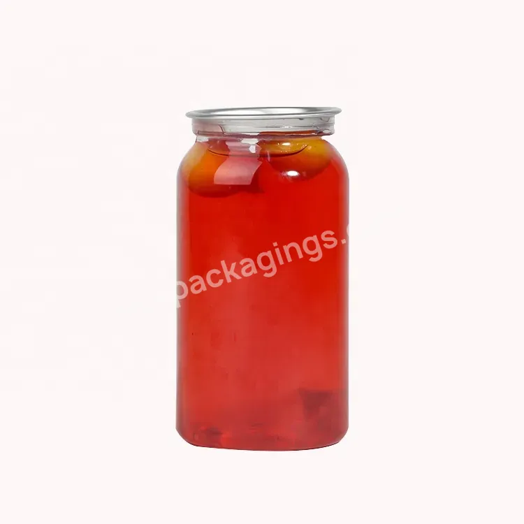 350ml Plastic Pet Can For Beverage Pet Beverage Can With Easy Open Cap