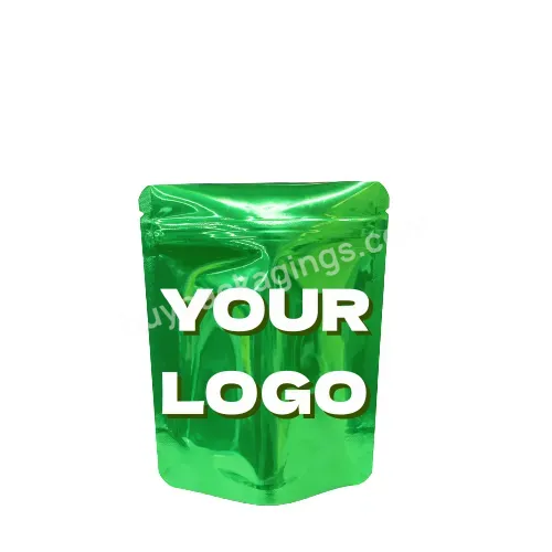 3.5g 7g 14g 28g Custom Plastic Stand Up Doypack Pouch Smell Proof 3.5 Grams Mylar Bags With My Logo