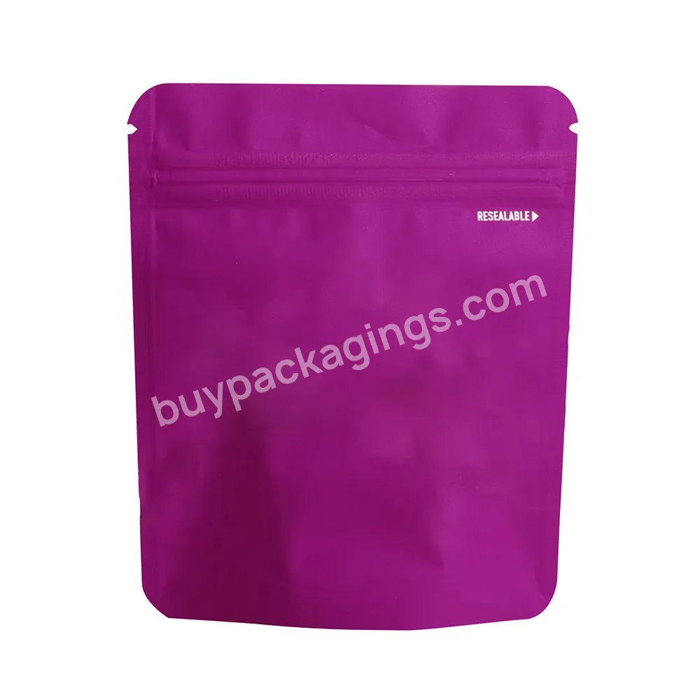 3.5g Flower Smell Proof Maylar Bags Matte Doypack Plastic Soft Stand Up Touch Edibles Packaging