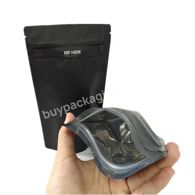 3.5g Stand Up Plastic Mylar Pouch With Childproof / Child Resistance Zip Lock Pouch / Soft Touch Plastic Sachet