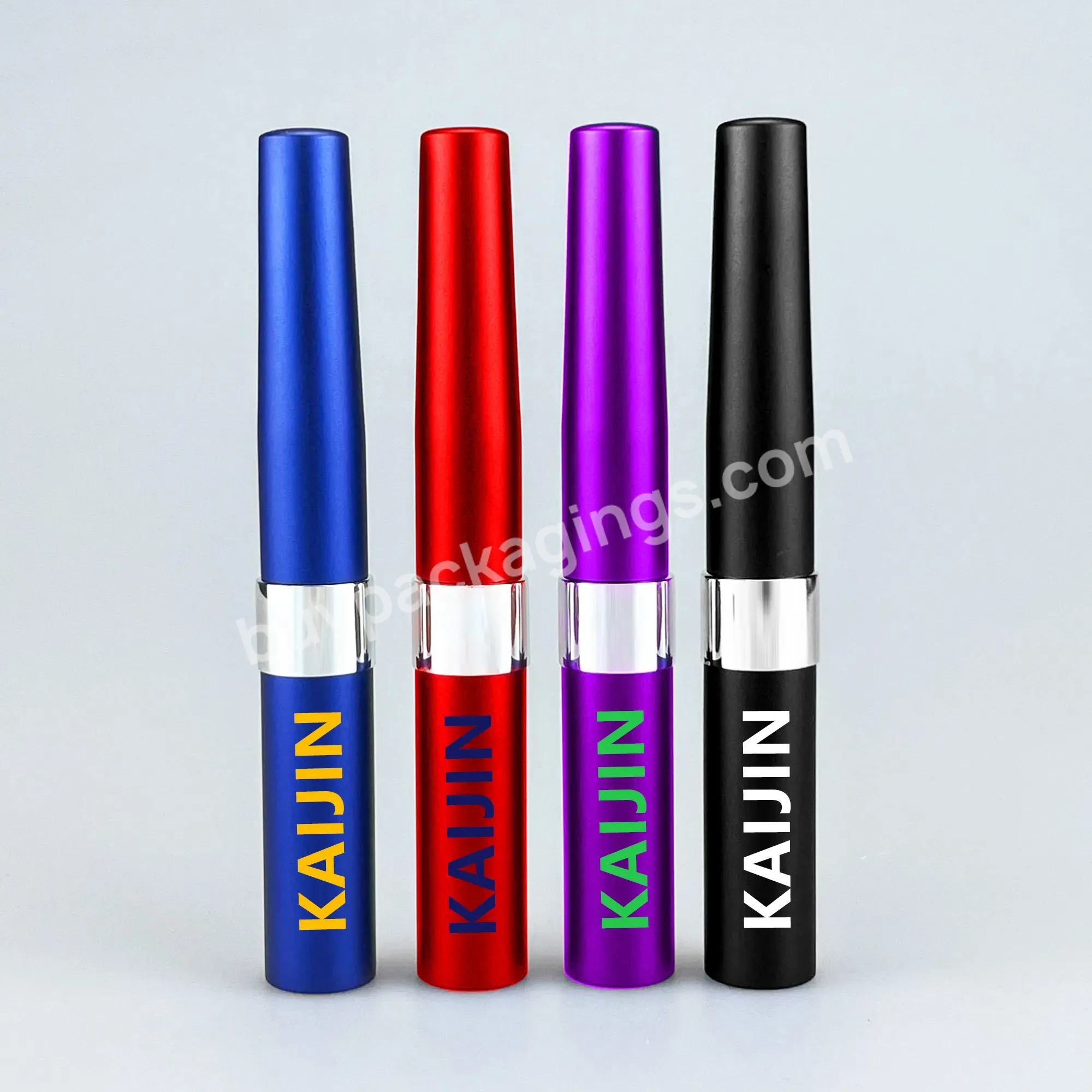 3.5ml Mini Custom Aluminum Colorful Mascara Tube Double Side Empty Eyeliner Tubes With Brush